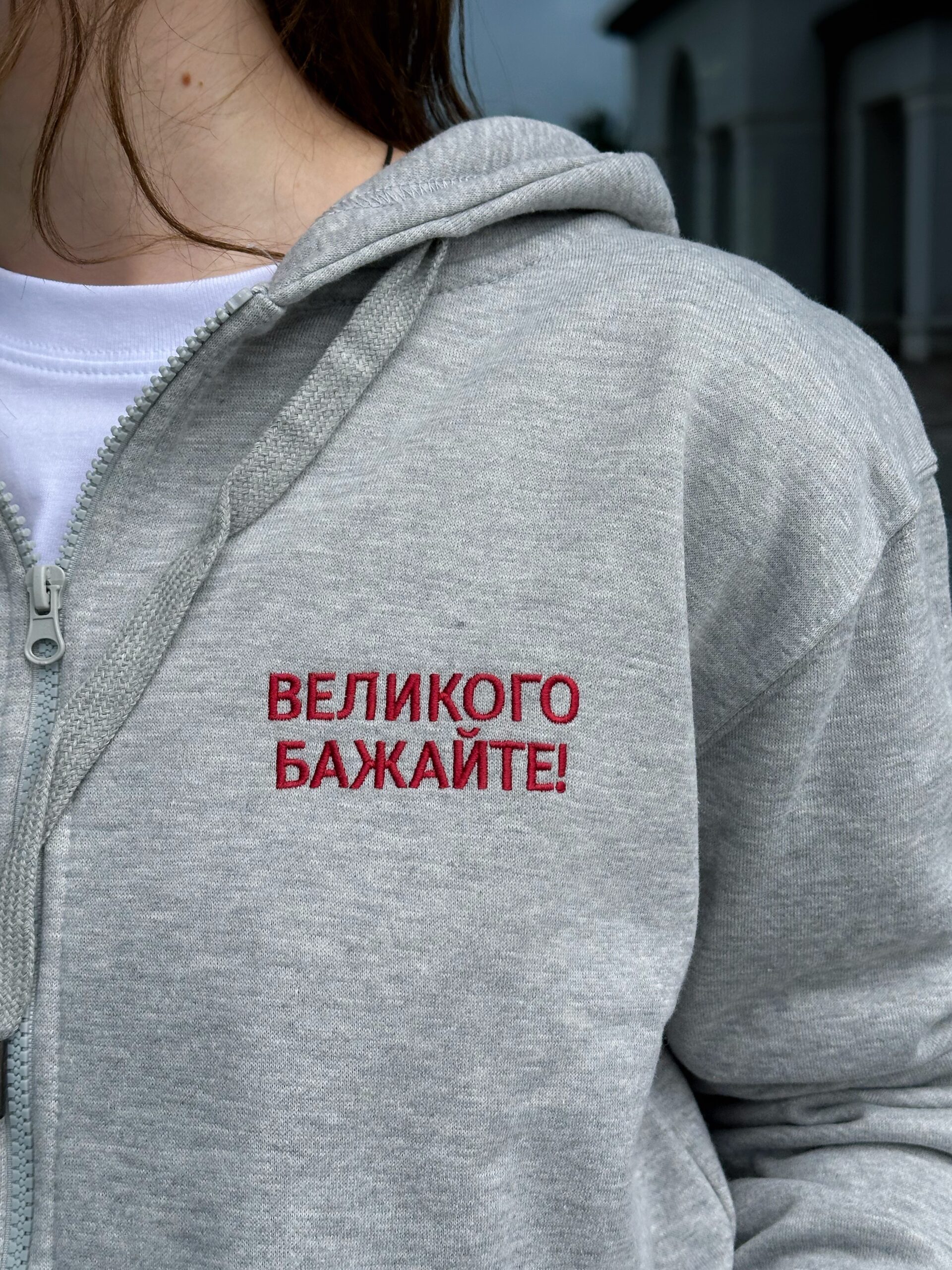 Зіп худі сірий УКУ - Зображення 2